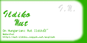 ildiko mut business card